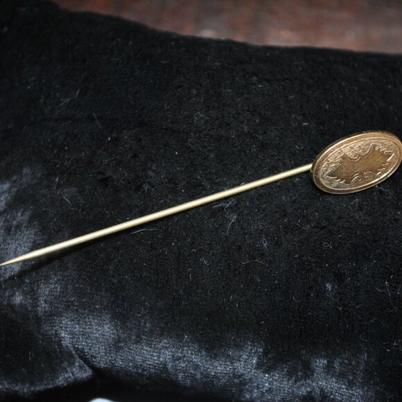 Antique Horton, Angell & Co. Engraved Edwardian Gold-filled Stick / Tie Pin - Picture 6 of 9